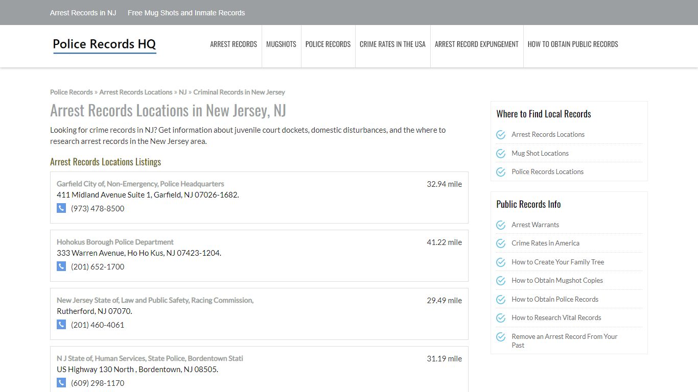 Arrest Records in NJ - Free Mug Shots and Inmate Records